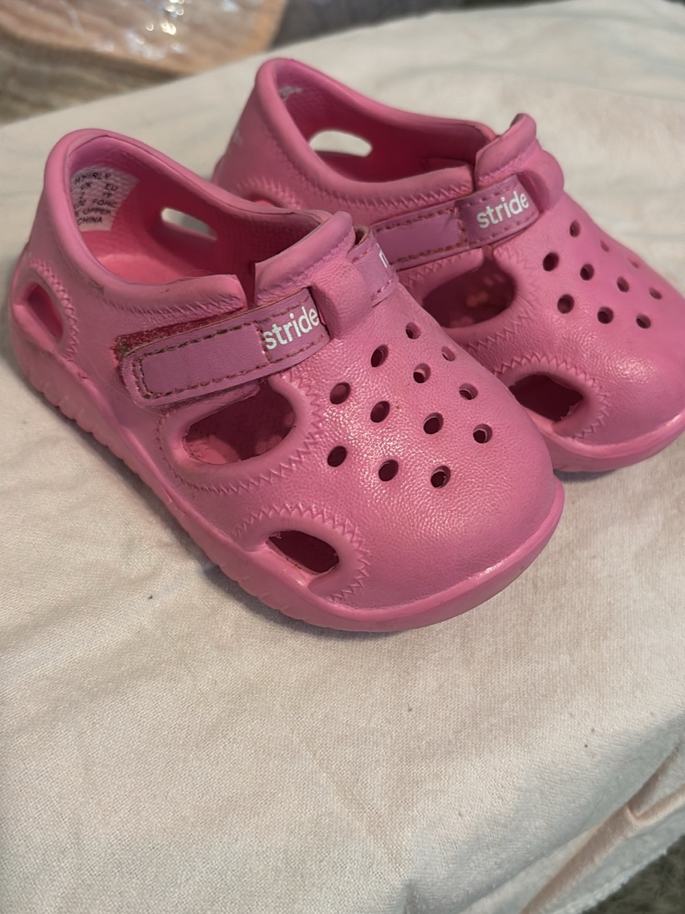 Stride Rite Pink Toddler Water Clogs with Hook Strap
